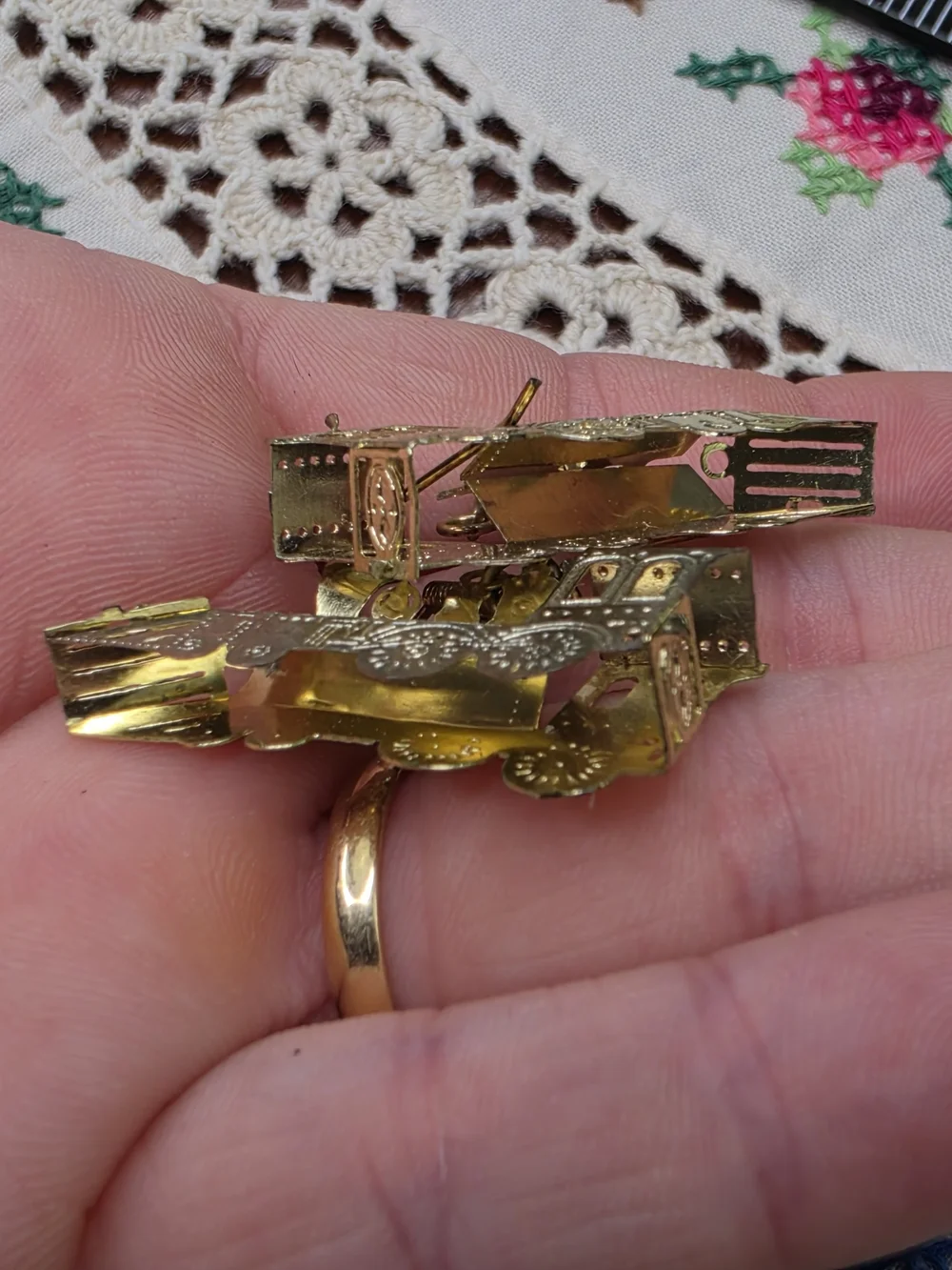 Gold Train Engine Dangle Earrings – Kids Accessories